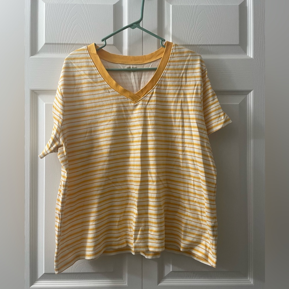 Bobbie Brooks yellow striped shirt